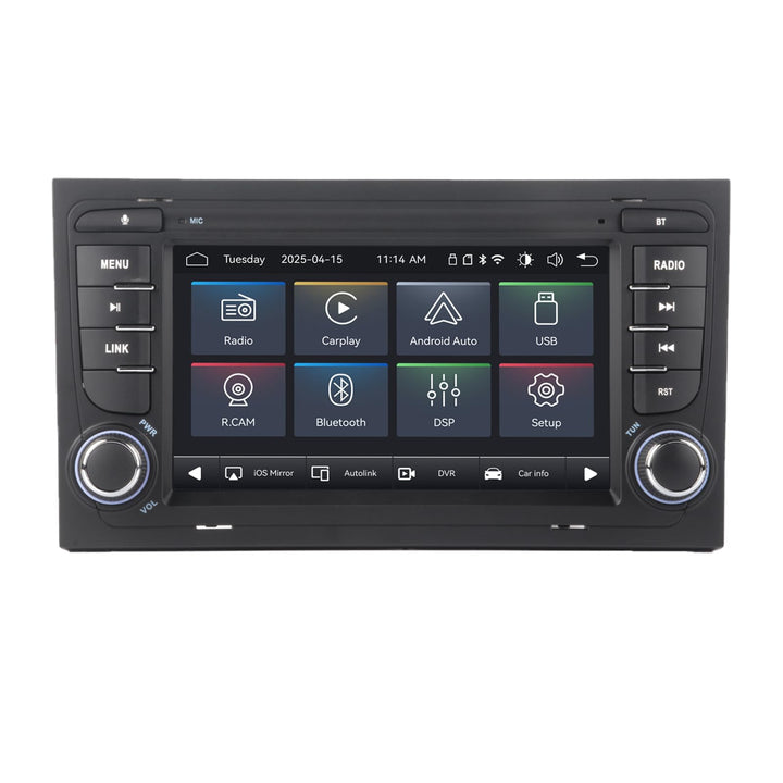Linux Autoradio Blitzstart für Audi A4 S4 RS4 B6 B7 2002-2008 Wireless CarPlay/Android Auto/Bluetoot