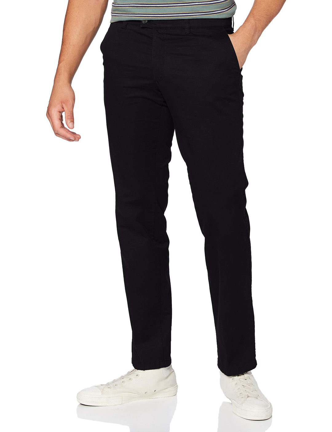 EUREX Herren Hose Jim Luxury Cotton Chino 33W / 30L Perma Black, 33W / 30L Perma Black
