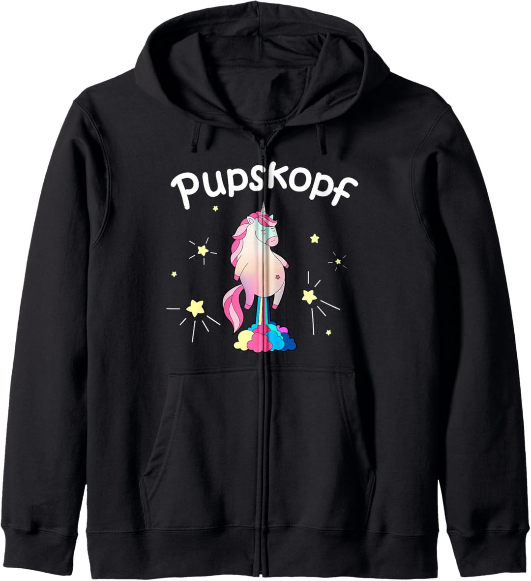 Pupskopf Einhorn Regenbogen Pupsen Einhorn Furzen Kapuzenjacke
