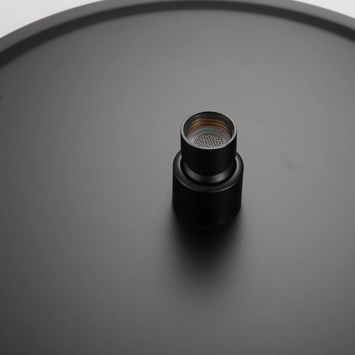 Schwarz Matt Duschkopf Regendusche mit Brausearm und Duschschlauch, 25 cm 25 Cm, Schwarz, 25 Cm, Sch