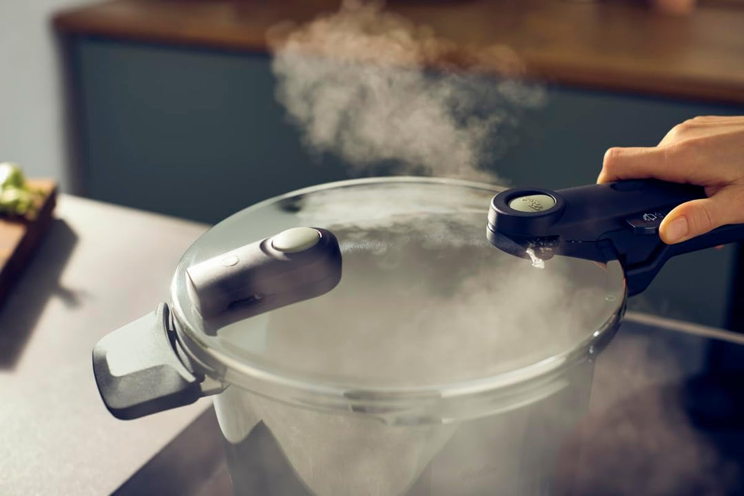 Fissler Vitaquick® Elemental Schnellkochtopf 3,5 L (Ø 22 cm) salbeigrün – Made in Germany, kompakt,