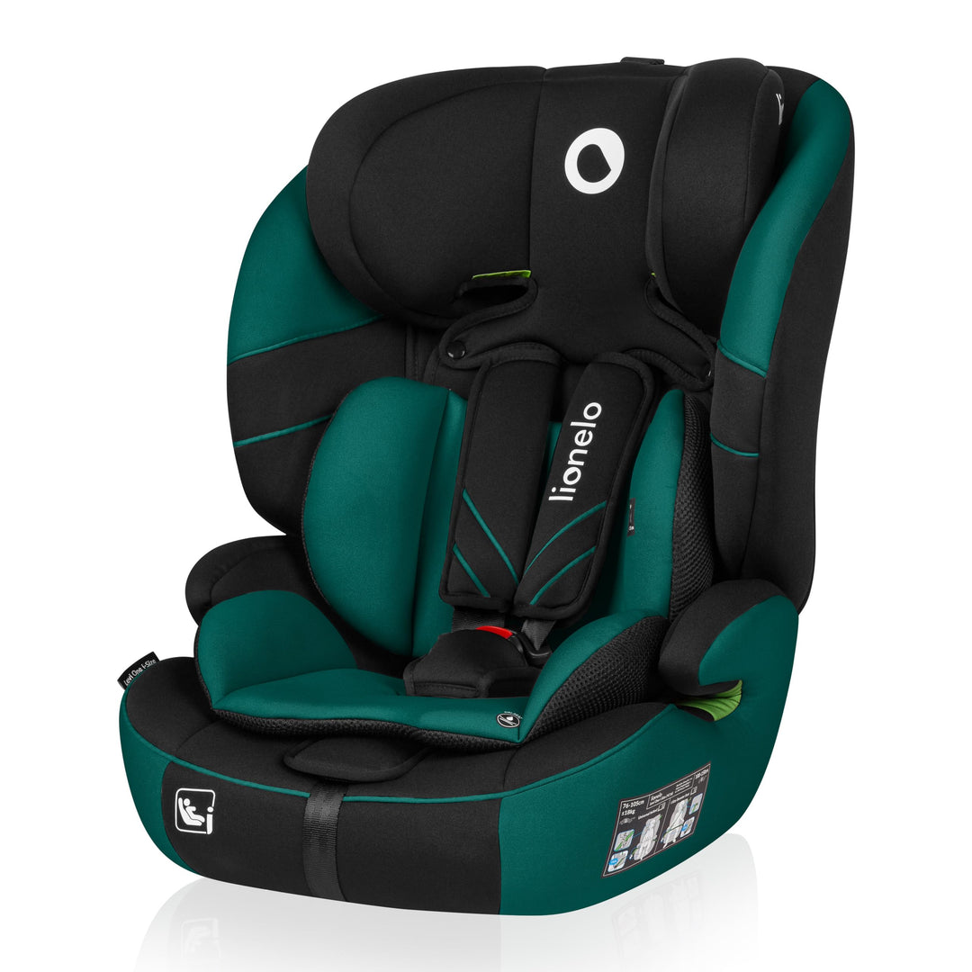 LIONELO LEVI ONE I-SIZE 76-150 cm Kinderautositz, Gruppe 1 2 3, Seitenschutz, 10 Grad Kopfstützenver