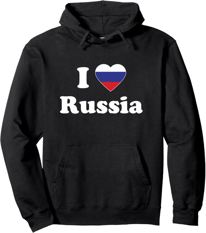 I Love Russia I Heart Russia Russian Pullover Hoodie