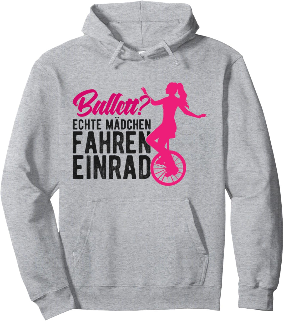 Echte Mädchen fahren Einrad Pullover Hoodie