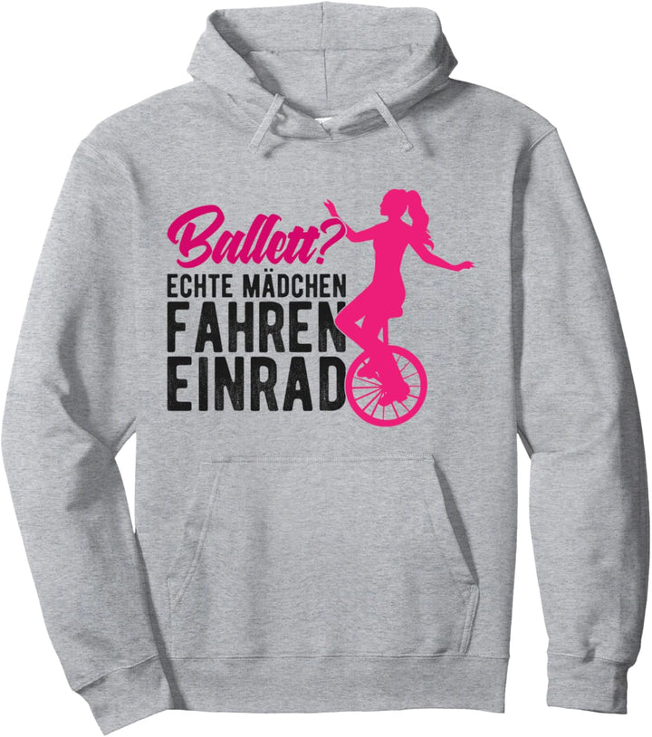 Echte Mädchen fahren Einrad Pullover Hoodie