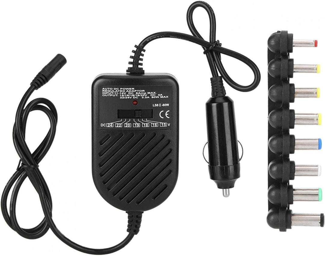 Auto - KFZ - Netzteil - 80 W - 8 Adapter - universell - für Laptop - Notebook - UVM - Adapterstecker
