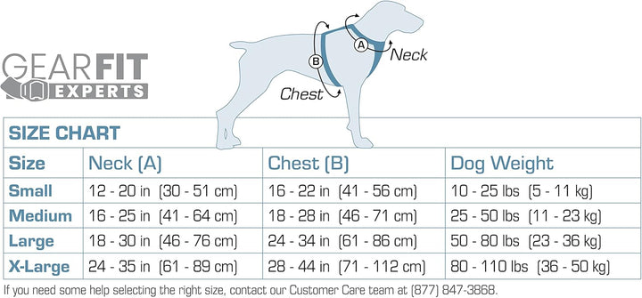 Kurgo Journey Air Hundegeschirr, Mit gepolstertem Brustteil und Rückgriff, Für Hunde von 2-5 kg, Grö