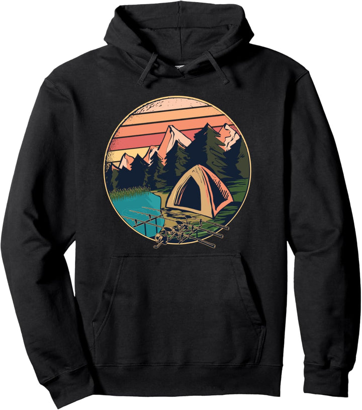 Campen Karpfen Angeln Ansitzangeln Camping Angler Geschenk Pullover Hoodie
