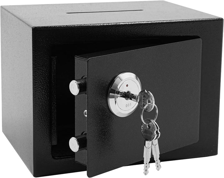 Safe Tresor Klein - Möbeltresor mit Schlüssel Safe Geldschrank 23x17x17cm feuerfest für Schmuck, Bar