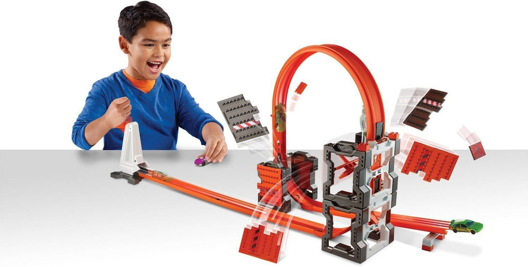Hot Wheels Mattel DWW96 - Track Builder Mega Crashset