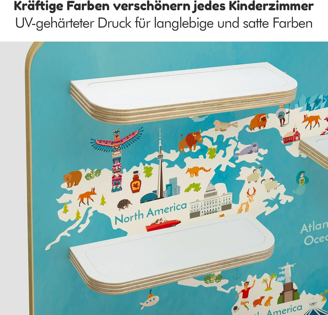 stadtecken Holzregal passend für Toniebox 2 I Geeignet für ca. 50 Tonies I Perfekte Aufbewahrung im