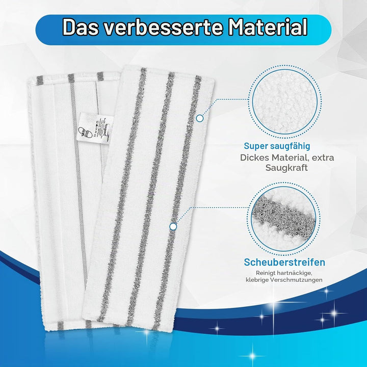 KEEPOW Bodentücher 8 PCS für Kärcher Dampfreiniger EasyFix SC 1 SC 2 SC 3 | Kompatibel mit Kärcher D