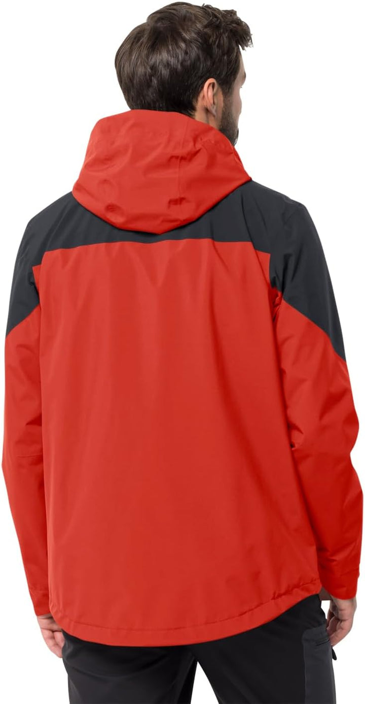 Jack Wolfskin Herren Wetterschutzjacke M strong red, M strong red