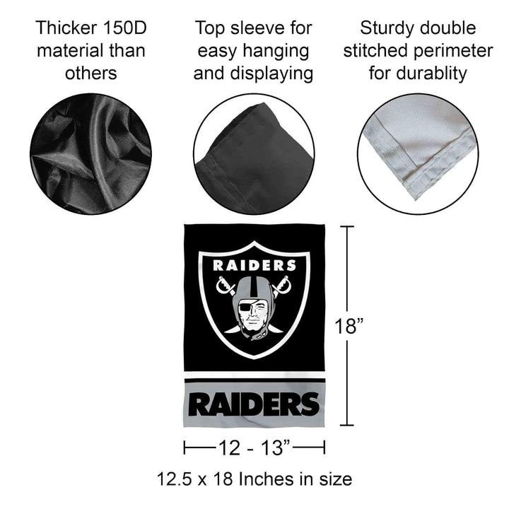 WinCraft Oakland Raiders Double Sided Garden Flag