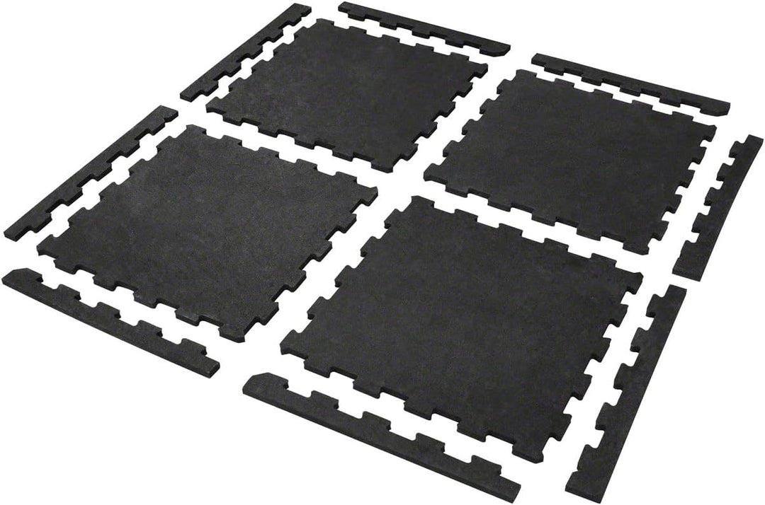 Sport-Tec Bodenschutzmatte, 4 Matten je 50x50 cm, Puzzlematte, Puzzle-Boden Schwarz, Schwarz