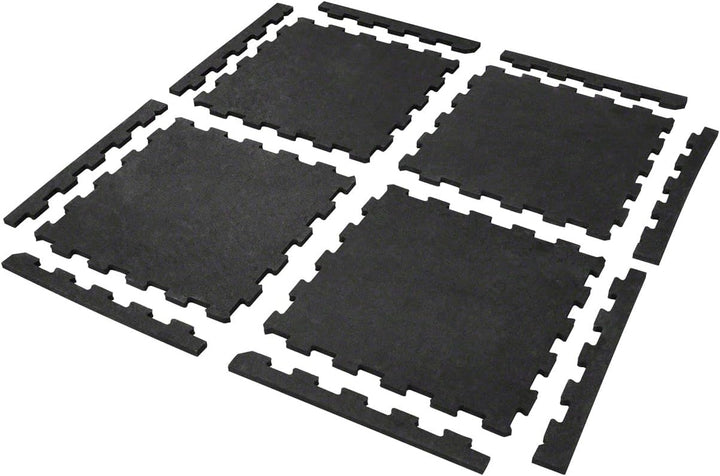 Sport-Tec Bodenschutzmatte, 4 Matten je 50x50 cm, Puzzlematte, Puzzle-Boden Schwarz, Schwarz