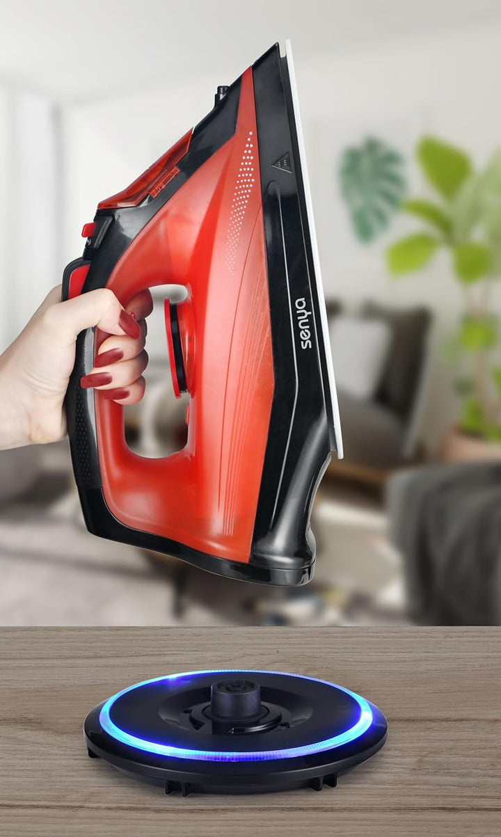SENYA - Kabelloses Dampfbügeleisen, Dampfleistung 35 g/min, 2400 W Keramiksohle, Vertikales Dampfglä