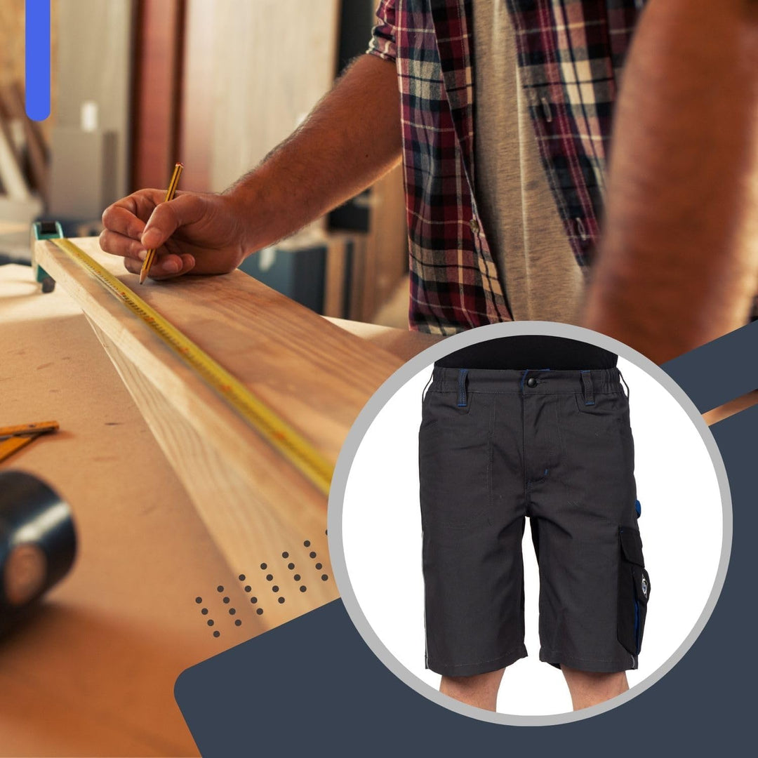 Prisma Kurze Hosen Herren - Multifunktionstaschen, Kurze Arbeitshose Herren mit Zwei Seitlichen Carg