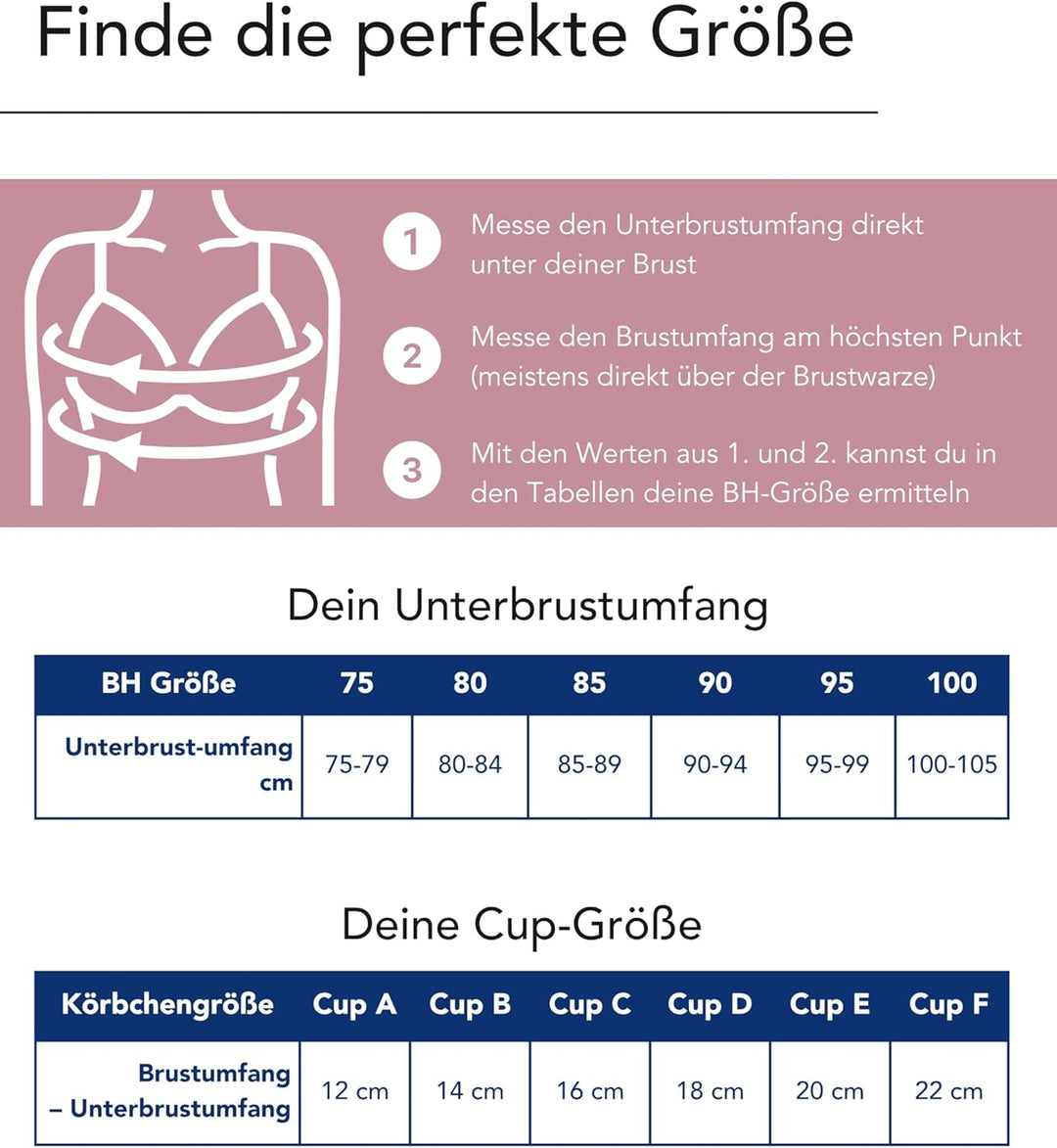 SUSA Minimizer BH Damen ohne Bügel I London I Damen-BHs mit Minimizer Schnittform, verkleinert die B