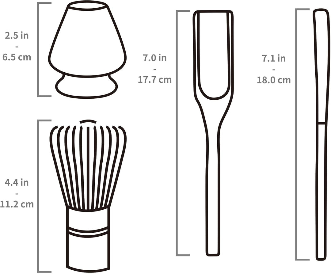 TEANAGOO Matcha Set| MatchaBesen| matcha zubehör,Matcha Schneebesen (Chasen), Bambusschaufel (Chasha