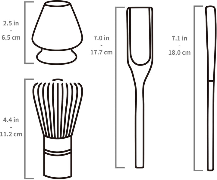 TEANAGOO Matcha Set| MatchaBesen| matcha zubehör,Matcha Schneebesen (Chasen), Bambusschaufel (Chasha