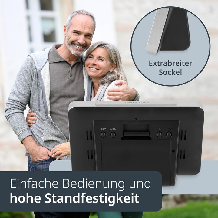 ADE Digitale Wetterstation Funk mit Aussensensor | Innen und Aussentemperatur | Luftfeuchtigkeitsmes