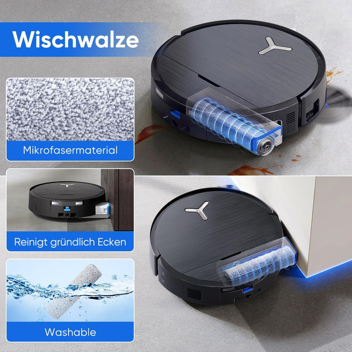 Zubehör für Ecovacs Deebot X9 PRO OMNI, 1*Hauptbürste, 2*Wischwalze, 4*Staubbeutel, 4*Seitenbürsten,