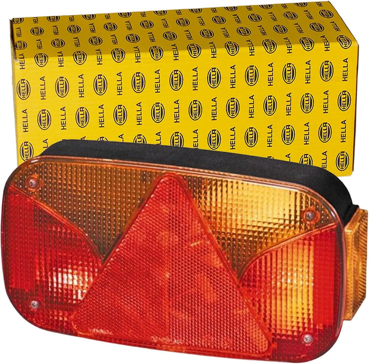 HELLA - Heckleuchte - Glühlampe - 12V - geschraubt/Anbau - Lichtscheibenfarbe: weiss/rot - Stecker: