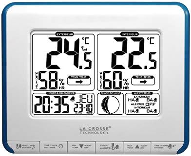La Crosse Technology WS6812WHI-BLU Wetterstation für den Innen- und Aussenbereich, Weiss/Blau