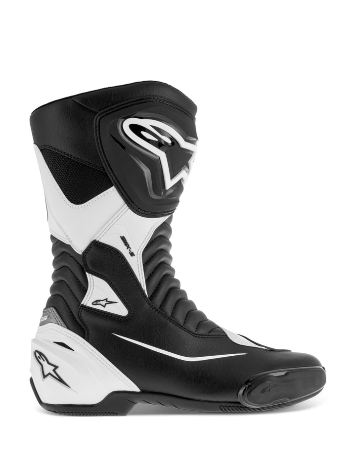 Alpinestars Unisex 1 Motorradstiefel 48 EU Schwarz Weiss, 48 EU Schwarz Weiss