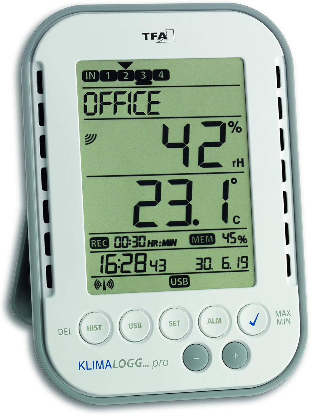 TFA Dostmann Klimalogg Pro Profi-Thermo-Hygrometer, 30.3039, mit Datenlogger-Funktion & Temperatur S