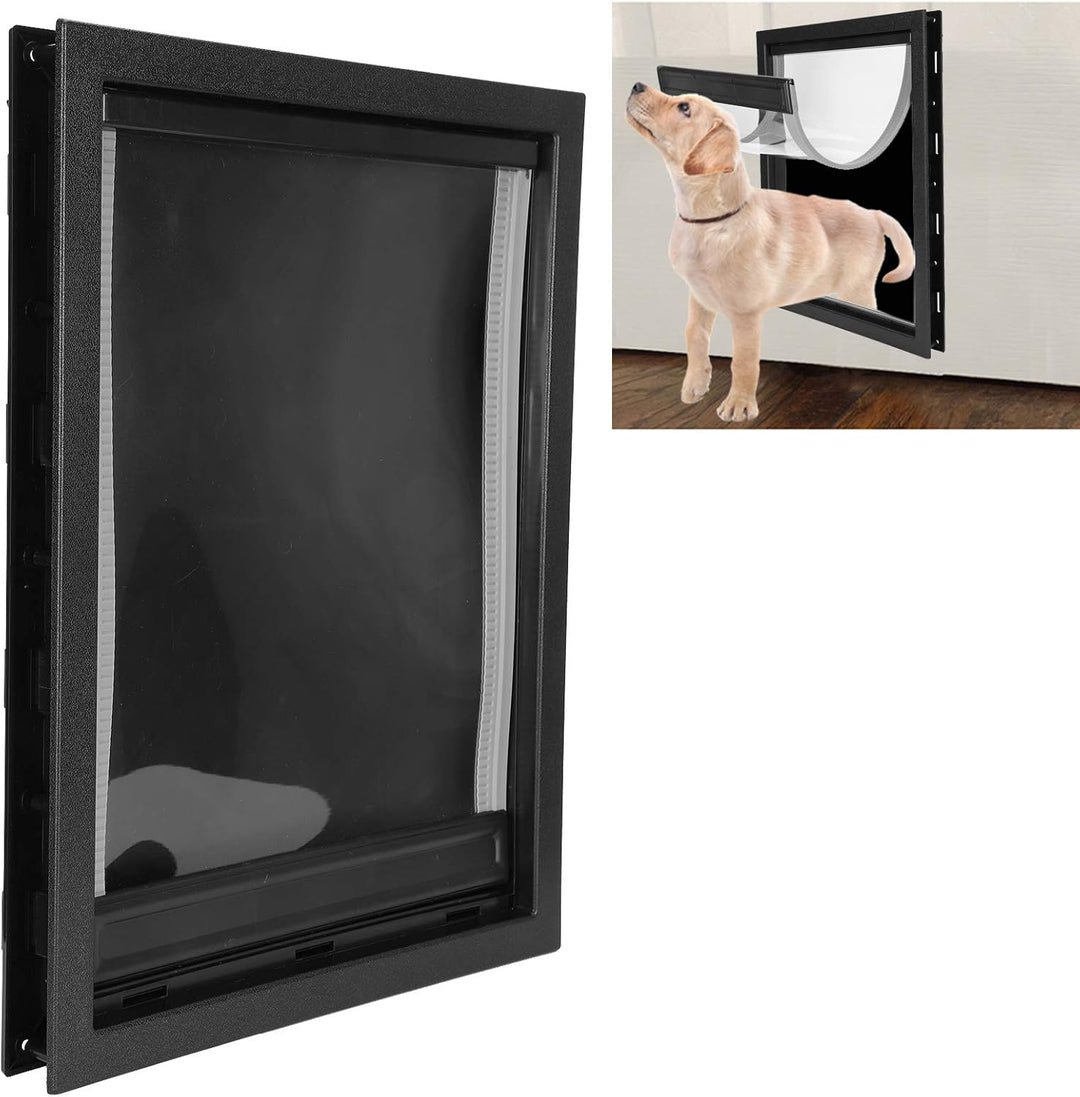 Magnetische Haustiertür für Grosse Hunde, Zwei-Wege-Eingang, Einfache Installation, Schwarz