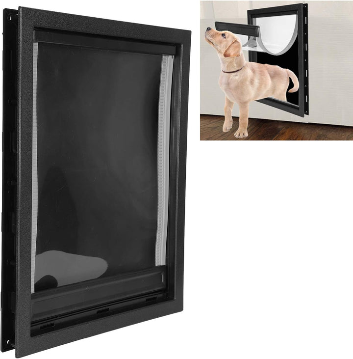 Magnetische Haustiertür für Grosse Hunde, Zwei-Wege-Eingang, Einfache Installation, Schwarz