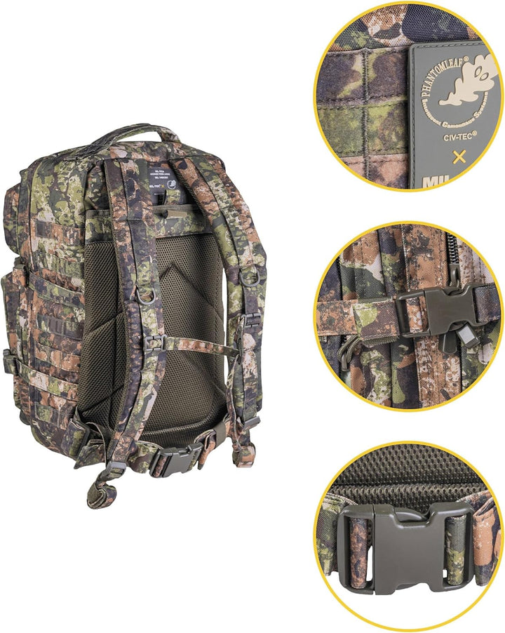 Mil-Tec US Assault Pack Backpack L Wasp I Z3a, L Wasp I Z3a