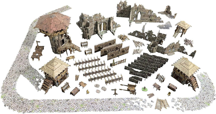 Battle Systems Fantasy Wargames Terrain Battlefield - Multi Level Tabletop War Game Board - Wargamin