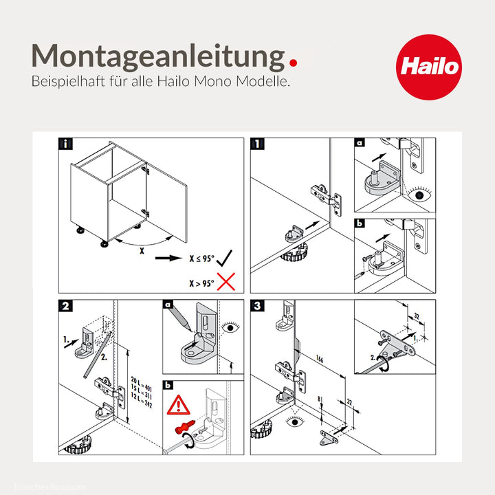 Hailo Abfallsammler 3520001 MO Mono 20 Liter Edelstahl poliert | Schwenkbarer Einbaumülleimer | Auto