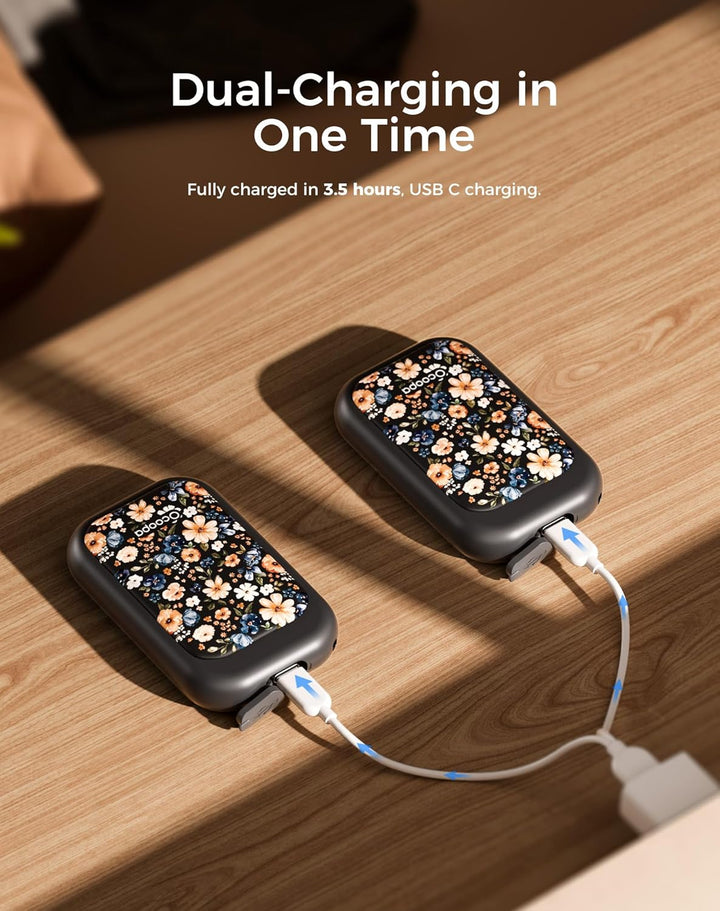 OCOOPA handwärmer elektrisch Split-Magnetic 2er-Pack, 5000mAh - Ultra Kompakt, Wasserdicht, schnelle