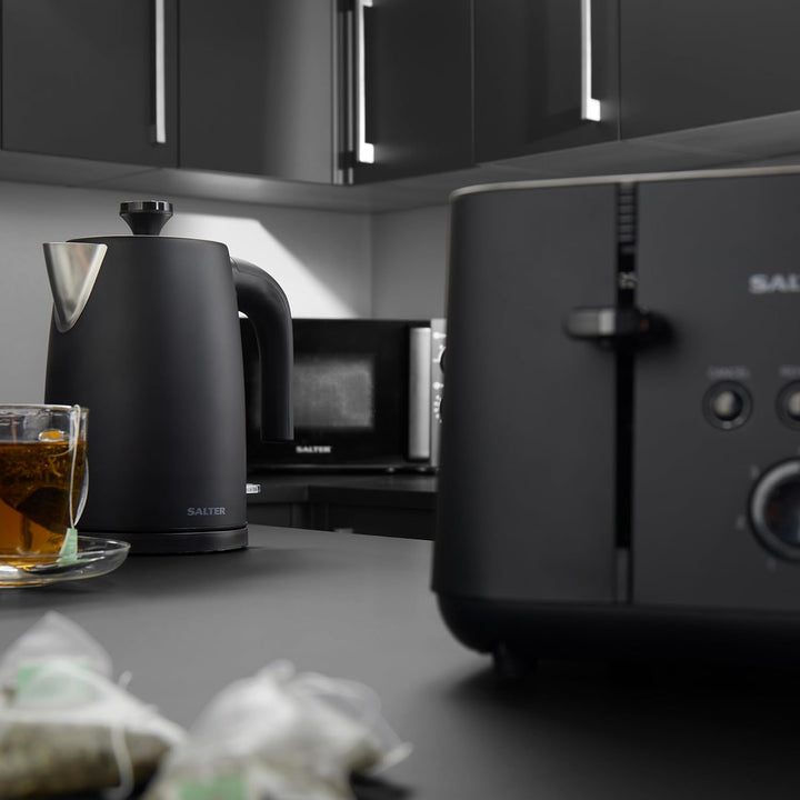 Salter Kuro Elektrischer Wasserkocher, 1,7L, 3000W Schnellkochfunktion, BPA-frei, Kalkschutz, Automa