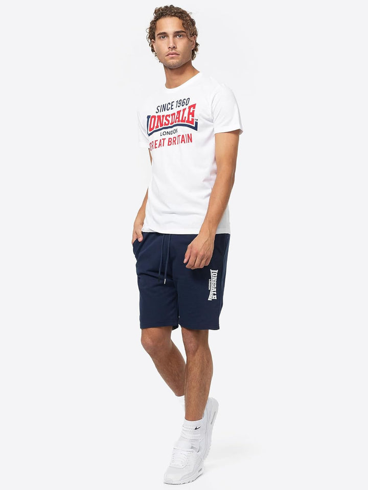 Lonsdale Herren Collessie Freizeit T-Shirts M Black/White, M Black/White