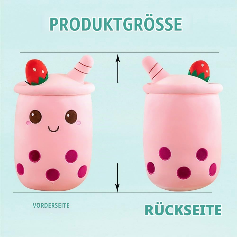 Bubble Tea Kuscheltier PlüSchtier XXL SüssE Kissen, Kawaii Bubble Tea Cup Plushie Stofftier Boba Tee