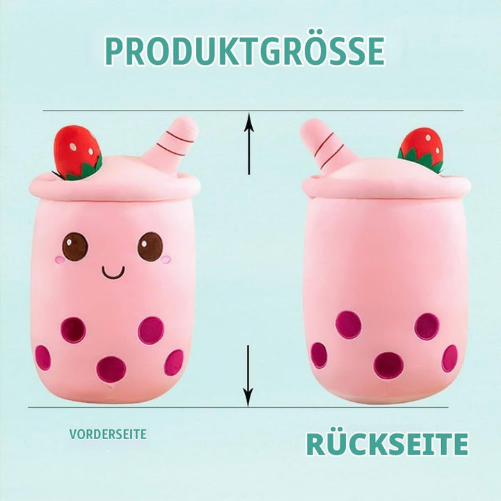 Bubble Tea Kuscheltier PlüSchtier XXL SüssE Kissen, Kawaii Bubble Tea Cup Plushie Stofftier Boba Tee