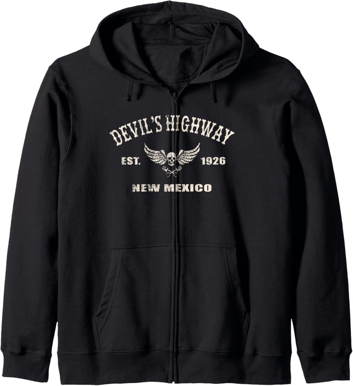 Devil's Highway New Mexico Motorrad Biker Ride Trail Kapuzenjacke