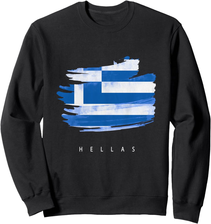 Griechische Flagge Wasserfarbe Hellas Sweatshirt