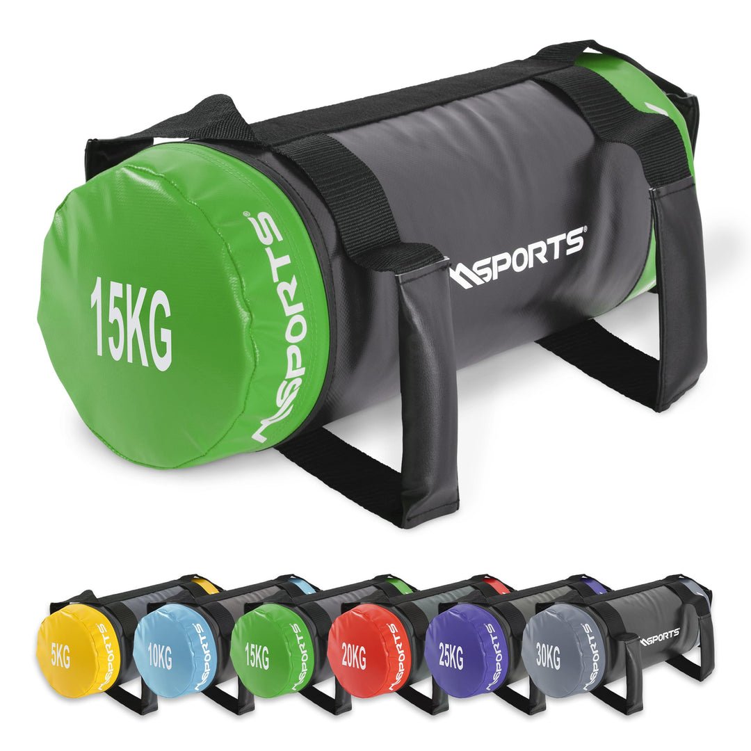 MSPORTS Power Bag Premium 5-30 kg Fitness Bag - Sandsack für Functional Fitness Gewichtssack 15 kg