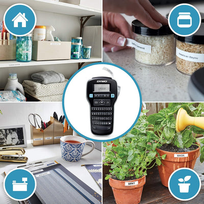 Dymo LabelManager 160 Label Maker Starter Kit | Handheld Label Maker Maschine | mit 3 Rollen Dymo D1