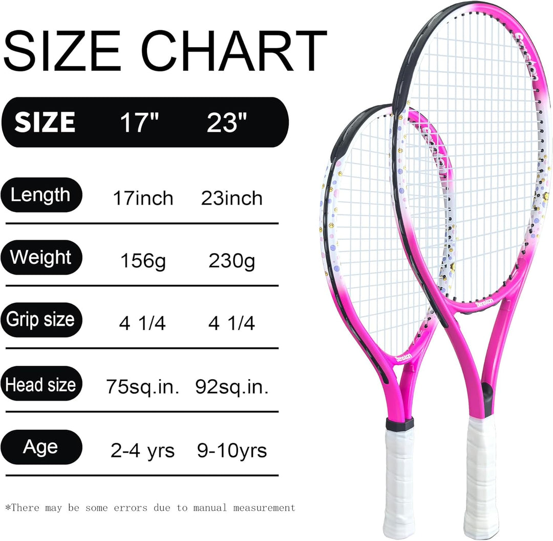 Senston Tennisschläger 17/23 Zoll Tennis Racket für Jugendliche– Leicht, Langlebig, Einfach zu greif