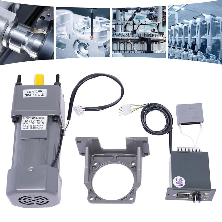 Elektromotor Einstellbarer Geschwindigkeit 220V 250W AC Gear Motor Elektromotor Getriebemotor mit Dr