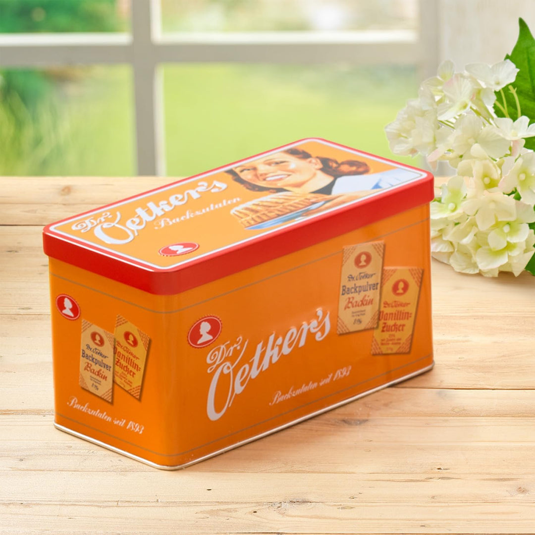 Dr. Oetker Dosen-Set Backzutaten, 2er Set - Vintage Blechdosen für Geschenke oder zur Aufbewahrung z