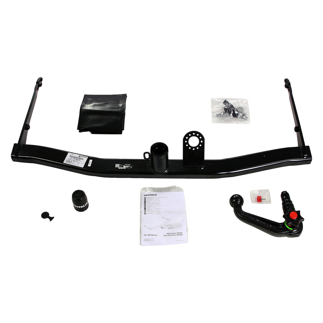 Westfalia Abnehmbare Anhängerkupplung für VW Sharan II (ab BJ 09/2010), Seat Alhambra II (ab BJ 09/2