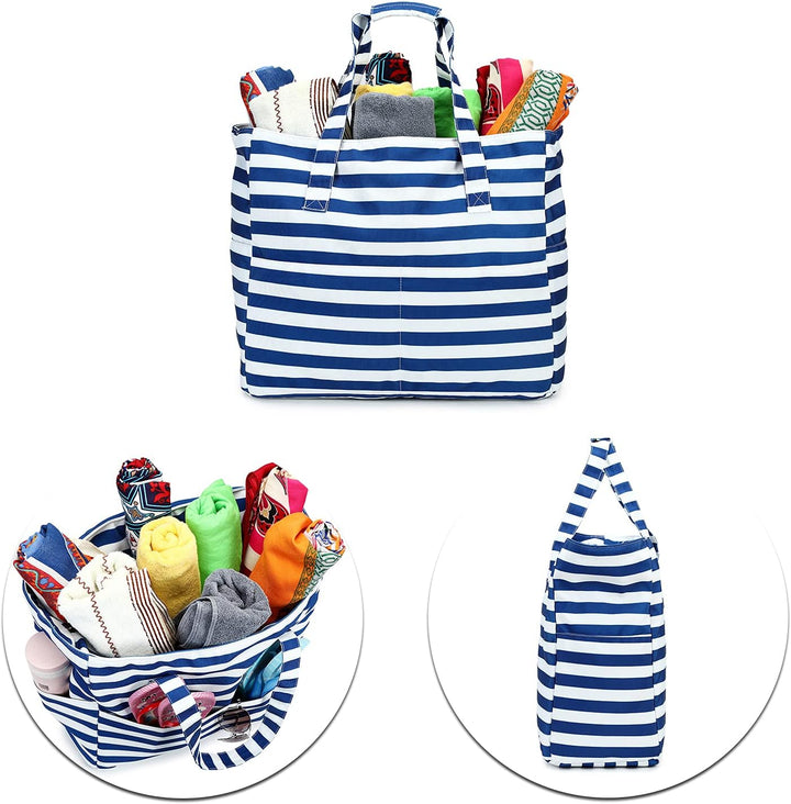 LEDAOU Grosse Strandtasche Damen Umhängetasche Handtasche wasserdicht sanddicht mit Reissverschluss